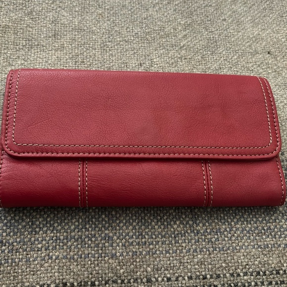 Clarks Red Leather - Wallet - Picture 1 of 7
